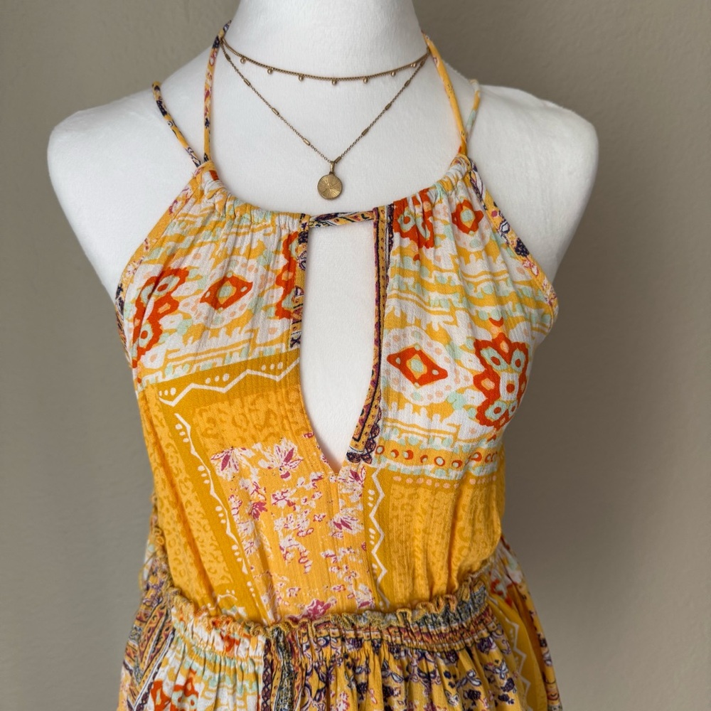 Bohemian Yellow Halter Top